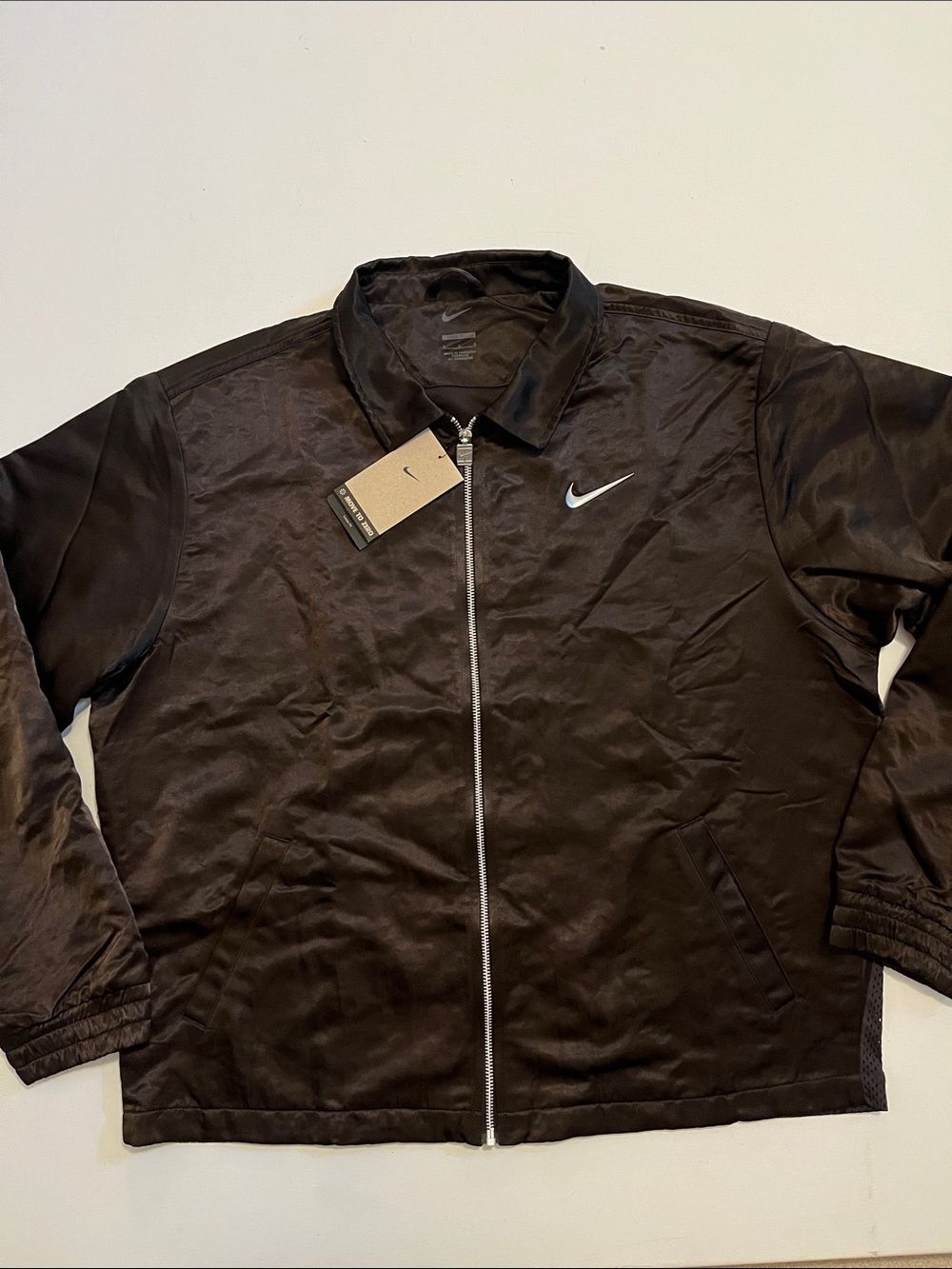 Nike Court Slam US Open Tennis Jacket Mens L IH2294 Brown Full Zip Vented $120